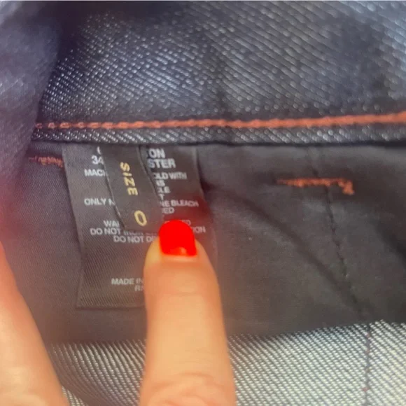 METALLIC BLUE SHINY JEANS BY EXPRESS MODEL STELLA NWT SIZE 0 - Picture 12 of 16